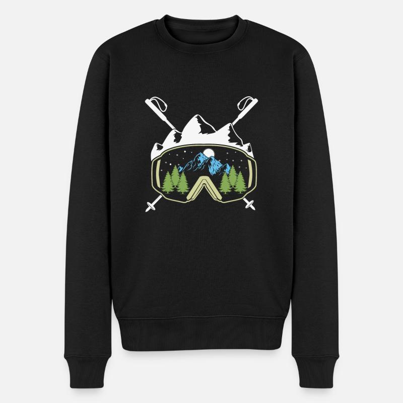 Snowboardbrille - Männer Premium Bio Pullover - Schwarz