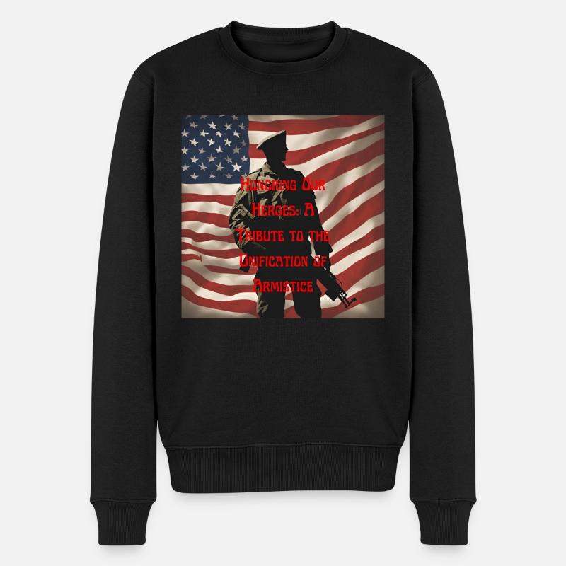 Vétérans, anciens combattant, armistice. - Pull Premium bio Homme - noir