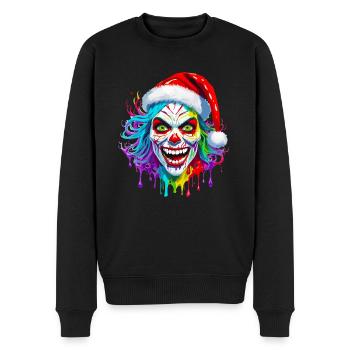 Portrait femme Noël zombie - Pull Premium bio Homme - noir - Devant - Nico (187cm)