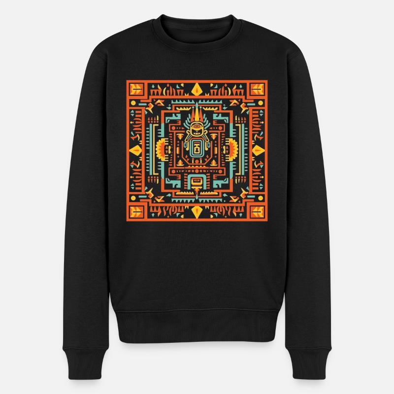 Vastu Yantra Mandala Géométrie Sacrée - Pull Premium bio Homme - noir