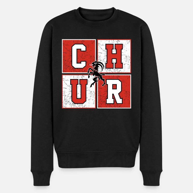 Chur - Männer Premium Bio Pullover - Schwarz