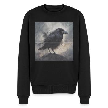 Dunkler Rabe - Männer Premium Bio Pullover - Schwarz - Vorne - Nico (187cm)