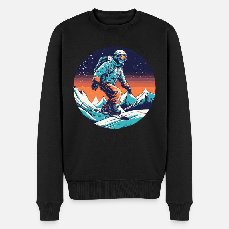 Snowboard ou ski puis après-ski - Pull Premium bio Homme - noir