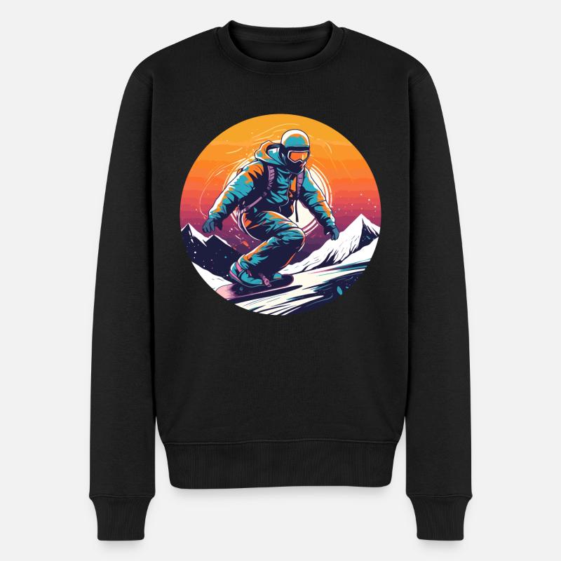 Snowboard ou ski puis après-ski - Pull Premium bio Homme - noir