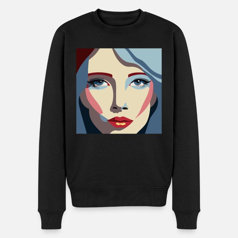 Women / Feminin / Art - Männer Premium Bio Pullover - Schwarz