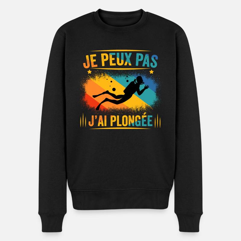 J'peux pas j'ai plongée - Pull Premium bio Homme - noir