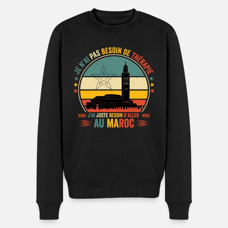 J'ai Juste Besoin D'aller Au Maroc - Pull Premium bio Homme - noir