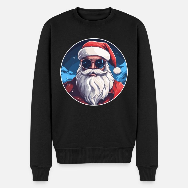 Frohe Weihnachten - Männer Premium Bio Pullover - Schwarz