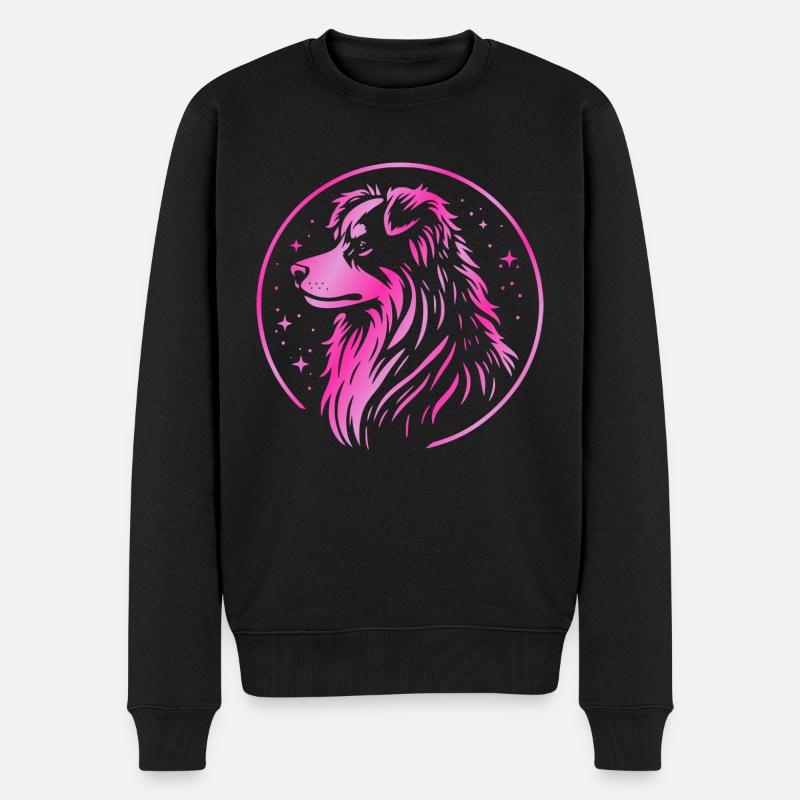 Chien de rêve Aussie rose - Pull Premium bio Homme - noir