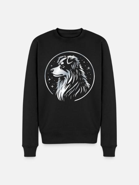 Dream dog Aussie silver - Men's Premium Organic Jumper - black