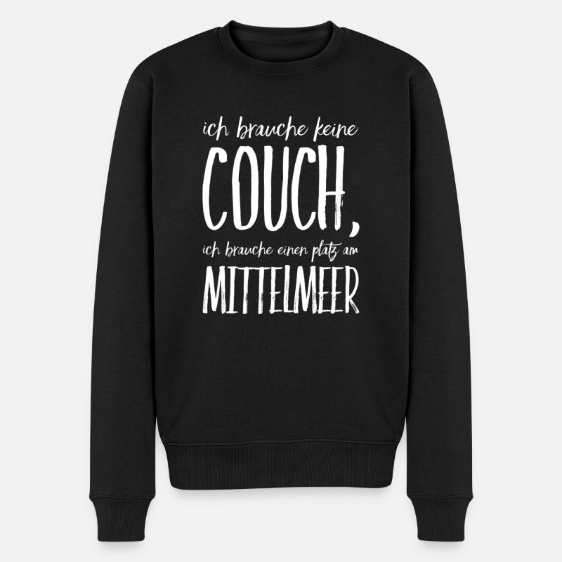 Lustiger Griechischer Spruch Griechenland Geschenk - Männer Premium Bio Pullover - Schwarz