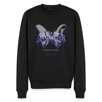 Schmetterlingsliebhaber Retro Cool Instant Connection - Männer Premium Bio Pullover - Schwarz - Vorne - Nico (187cm)