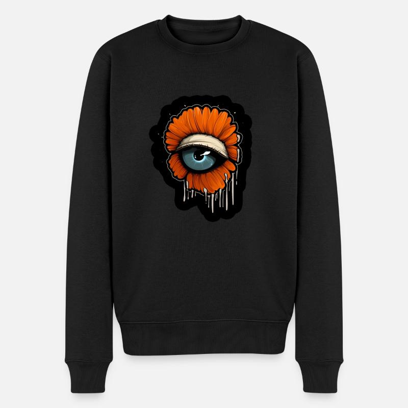 Oeil : Fleur d’oranger - Pull Premium bio Homme - noir