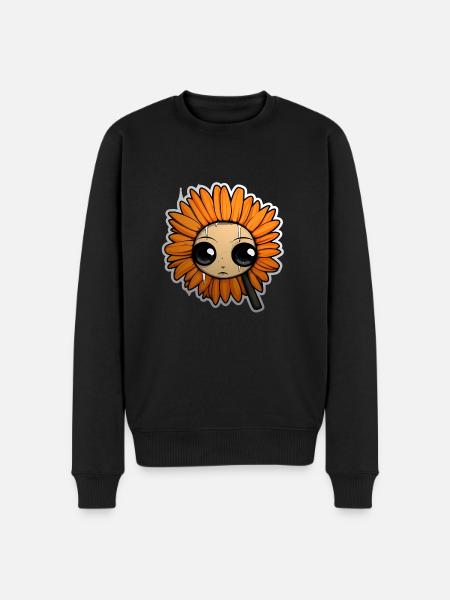 Eye: Orange Flower - Men's Premium Organic Jumper - black