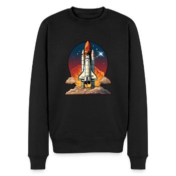 Navette spatiale spatiale - Pull Premium bio Homme - noir - Devant - Nico (187cm)