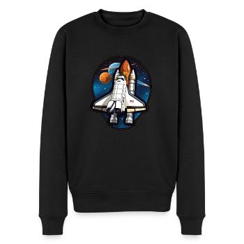 Navette spatiale spatiale - Pull Premium bio Homme - noir - Devant - Nico (187cm)
