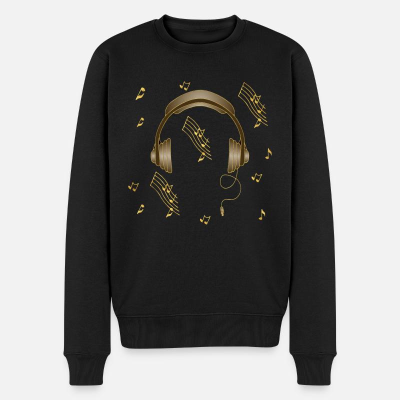 Écouteur - Pull Premium bio Homme - noir