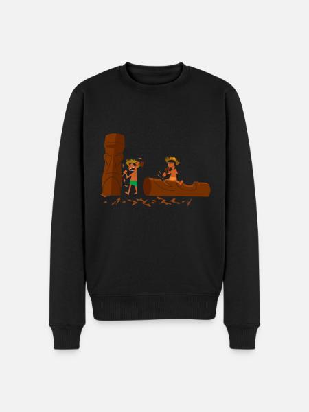 Sculpteurs de Tikis - Pull Premium bio Homme - noir