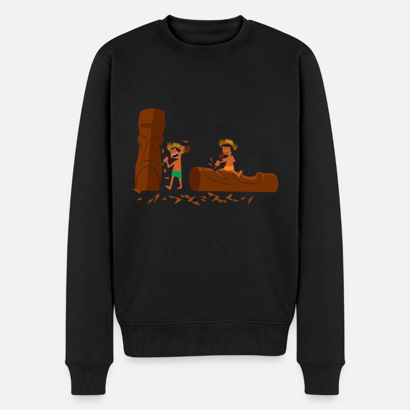 Sculpteurs de Tikis - Pull Premium bio Homme - noir