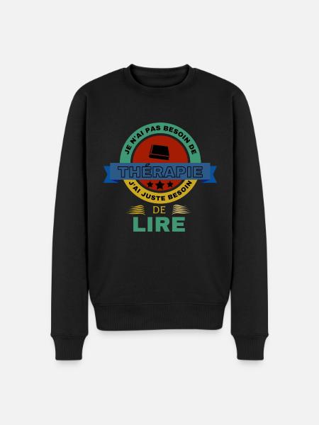 LIRE livre - Pull Premium bio Homme - noir
