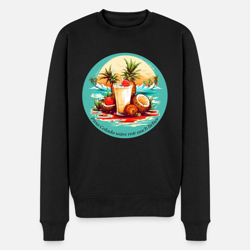 Amateurs de pina colada - Pull Premium bio Homme - noir