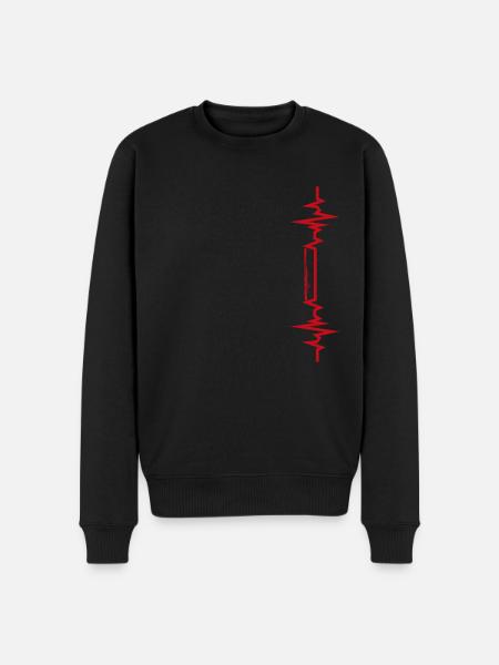 Fagott Herzschlag Geschenkidee - Männer Premium Bio Pullover - Schwarz