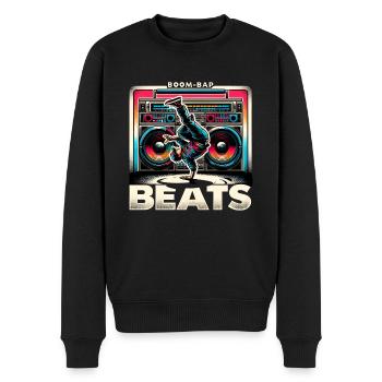 Boombox & Breakdance 2 - Männer Premium Bio Pullover - Schwarz - Vorne - Nico (187cm)
