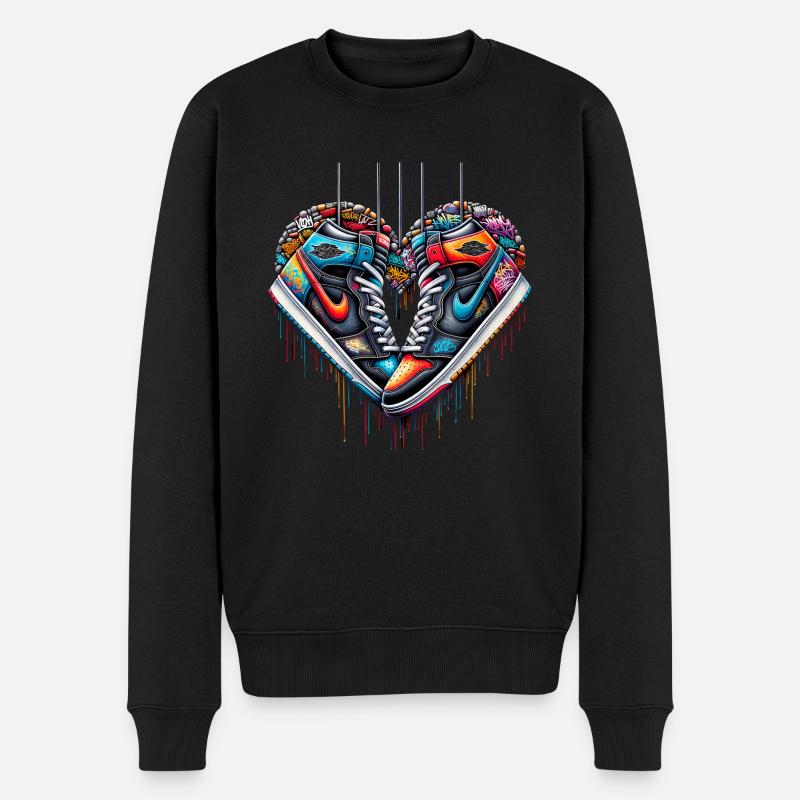 Graffiti Soul Beats - Männer Premium Bio Pullover - Schwarz