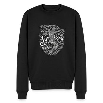 Poésie urbaine en mouvement - Pull Premium bio Homme - noir - Devant - Nico (187cm)