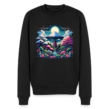 Heiligtum Des Fuji - Männer Premium Bio Pullover - Schwarz - Vorne - Nico (187cm)