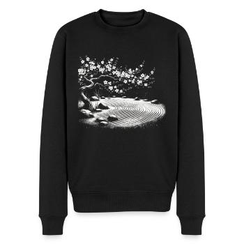 Zen-garten-erleuchtung - Männer Premium Bio Pullover - Schwarz - Vorne - Nico (187cm)