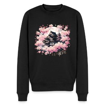 Sakura Sérénité - Pull Premium bio Homme - noir - Devant - Nico (187cm)