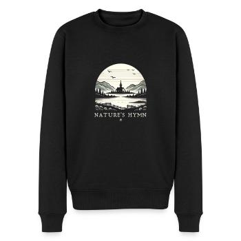 Nihon Nature's Hymn - Männer Premium Bio Pullover - Schwarz - Vorne - Nico (187cm)
