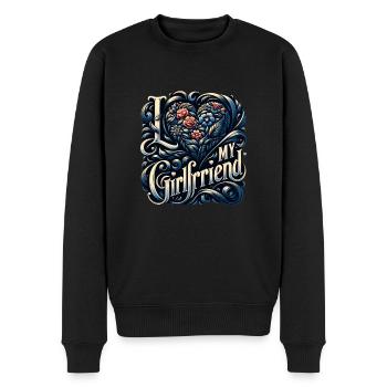 Classic elegance - Men's Premium Organic Jumper - black - Front - Nico (187cm)