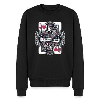 Reine de Coeur T-shirt - Pull Premium bio Homme - noir - Devant - Nico (187cm)