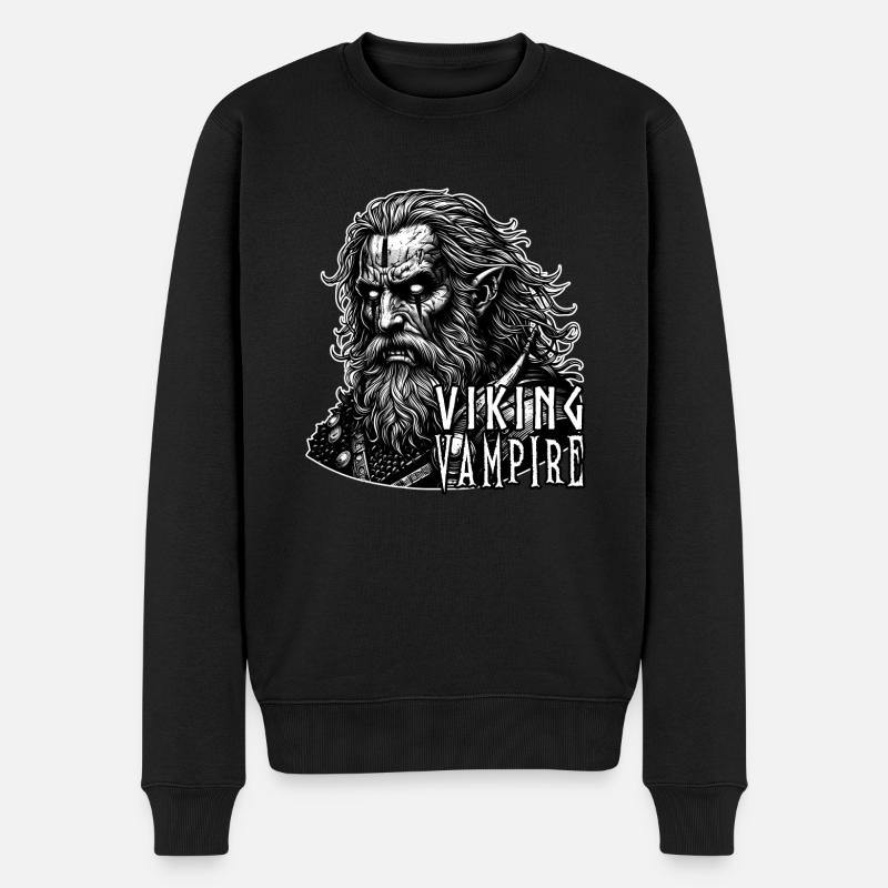 Viking Vampire - Männer Premium Bio Pullover - Schwarz