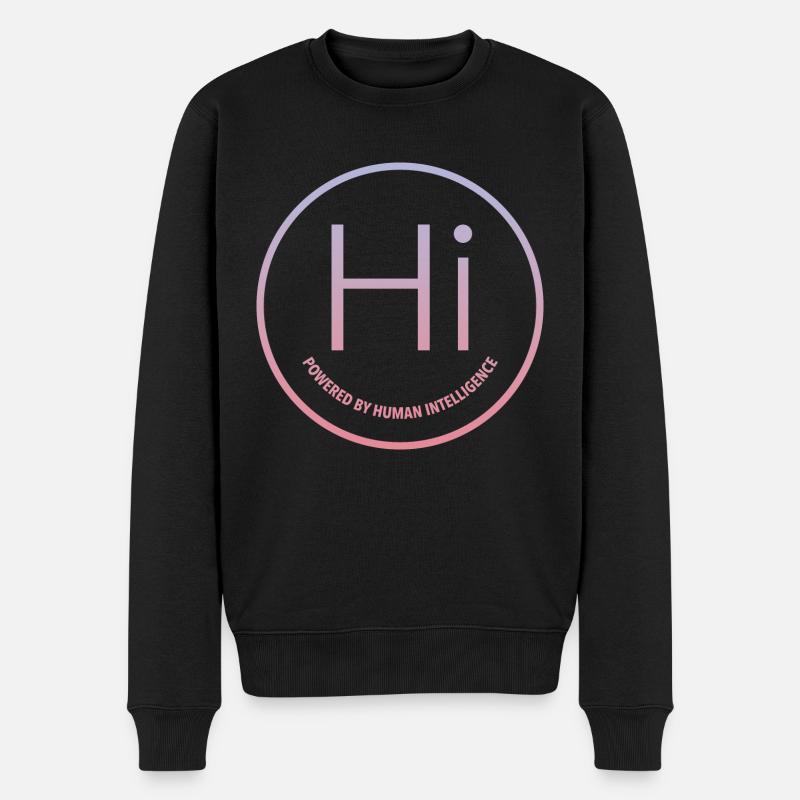 Propulsé par l’intelligence humaine - Pull Premium bio Homme - noir