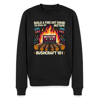 Mixtape Campfire - Männer Premium Bio Pullover - Schwarz - Vorne - Nico (187cm)
