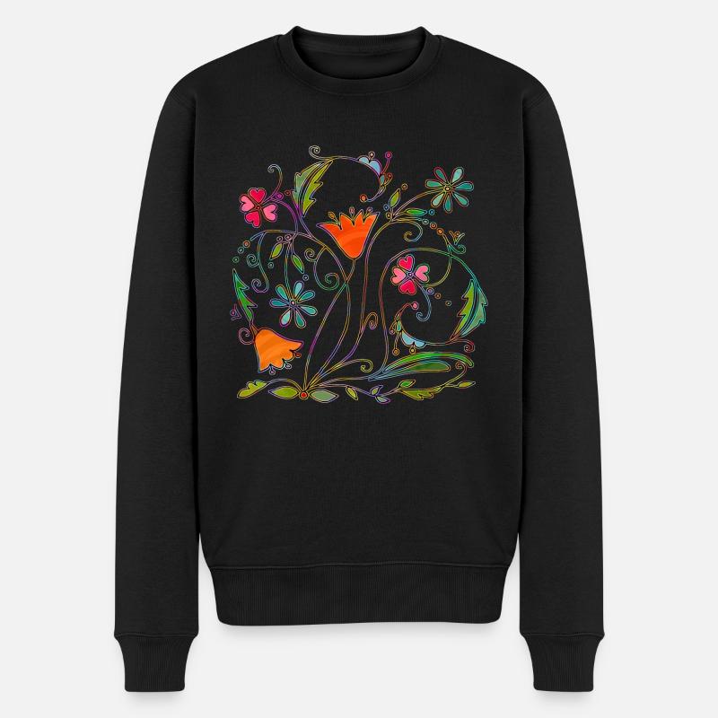 Fleur - Pull Premium bio Homme - noir
