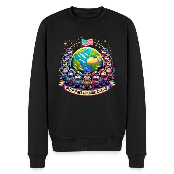 Otter Space Adventurer's Club 2 - Men's Premium Organic Jumper - black - Front - Nico (187cm)