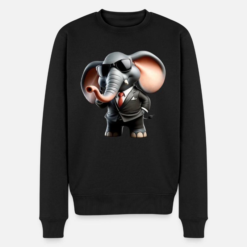 Agent Fant - Männer Premium Bio Pullover - Schwarz