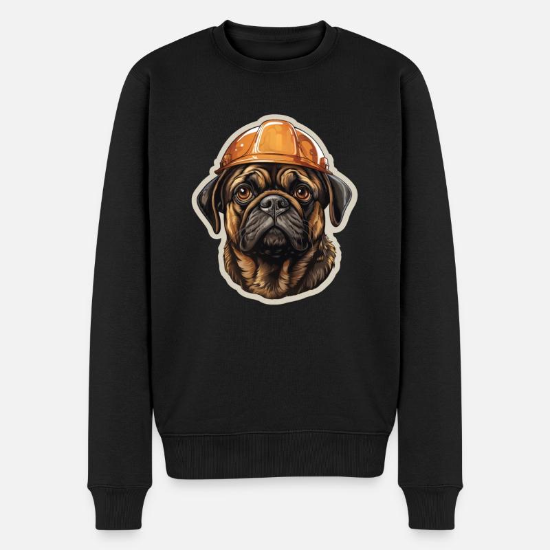 Carlin en tant que constructeur - Pull Premium bio Homme - noir