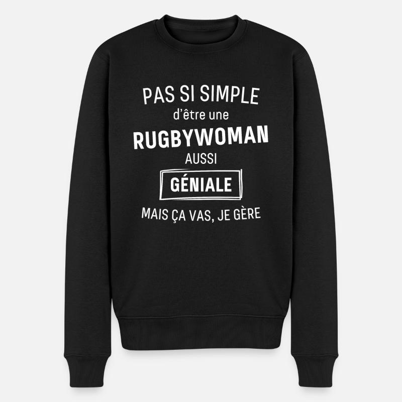 Rugbywoman Géniale - Pull Premium bio Homme - noir
