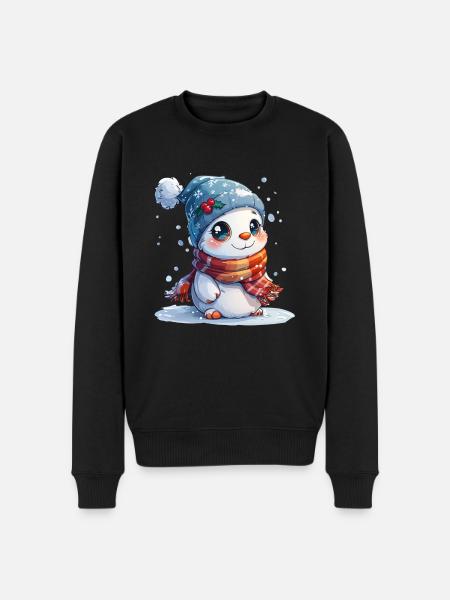 Snowman for children - Men's Premium Organic Jumper - black