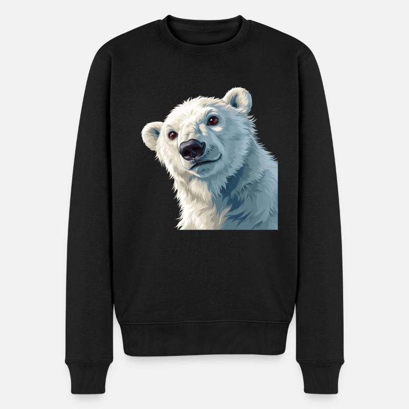 Eisbär - Männer Premium Bio Pullover - Schwarz