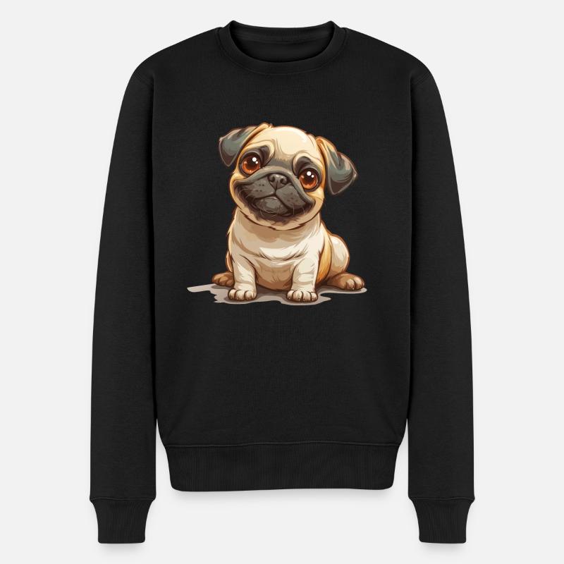 Mignon petit carlin - Pull Premium bio Homme - noir