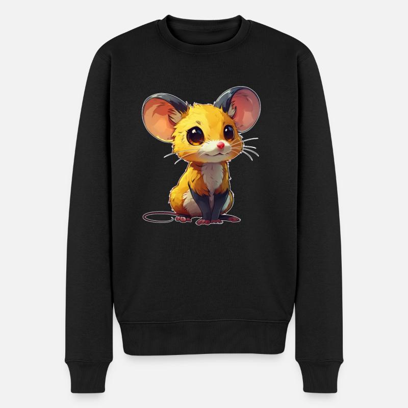souris mignonne - Pull Premium bio Homme - noir