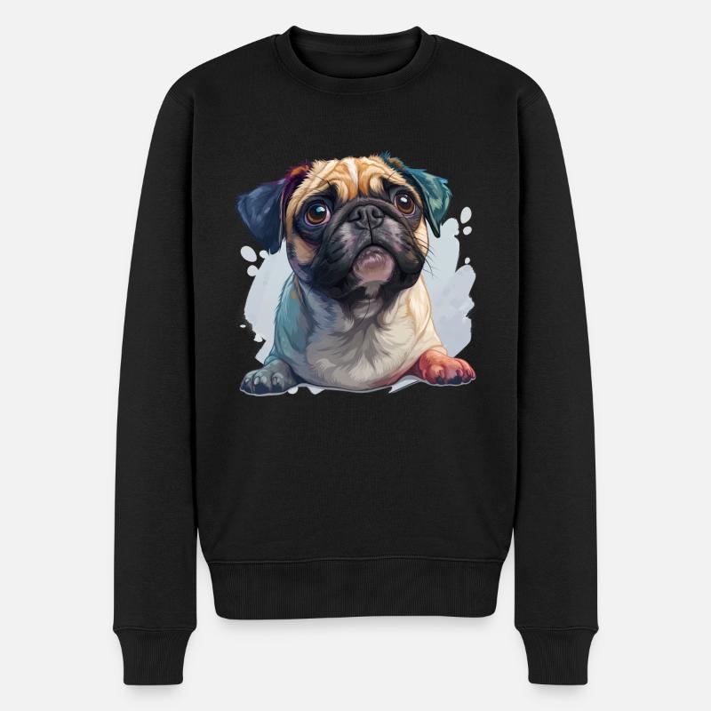 Mignon petit carlin - Pull Premium bio Homme - noir