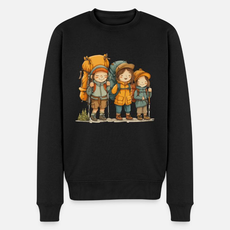 La randonnée, pas seulement pour les enfants - Pull Premium bio Homme - noir