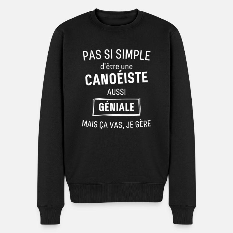 CANOÉISTE GÉNIALE - Pull Premium bio Homme - noir